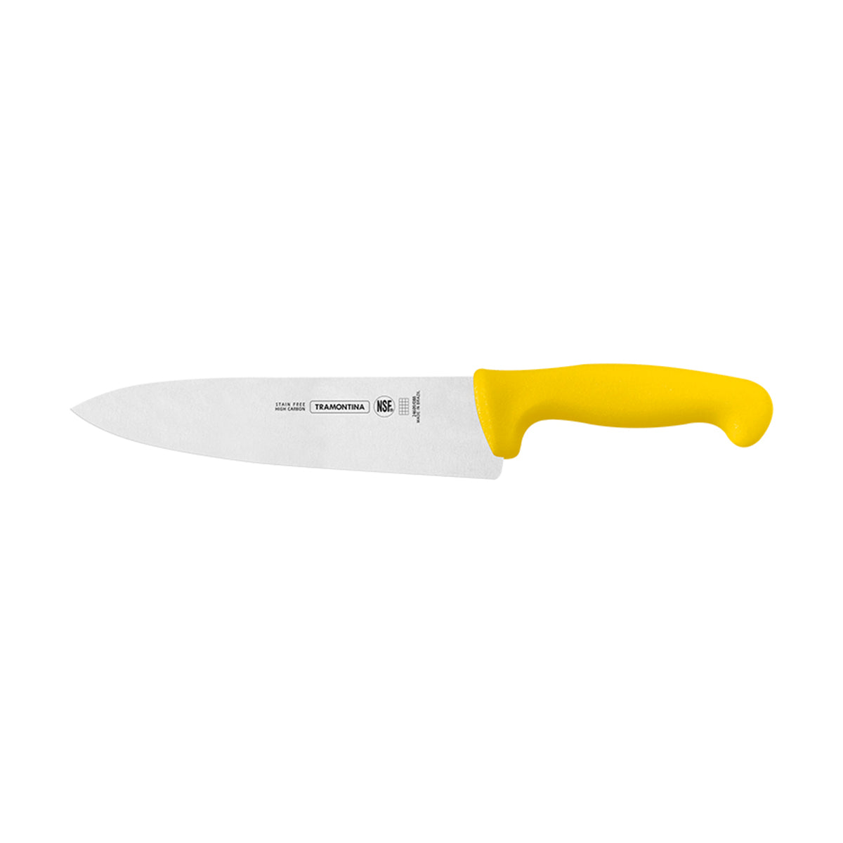 Cuchillo Chef 8 Pulgadas con Mango de Polipropileno Amarillo